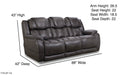 Motion Ease - Ezra Double Reclining Power Sofa in Steel - 174-37-14 - GreatFurnitureDeal