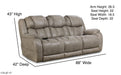 Motion Ease - Ezra Double Reclining Power Sofa in Tan - 174-37-17 - GreatFurnitureDeal