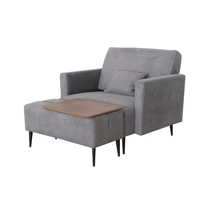 ESF Furniture - Monroe Living Room Set in Grey - MONROE-4