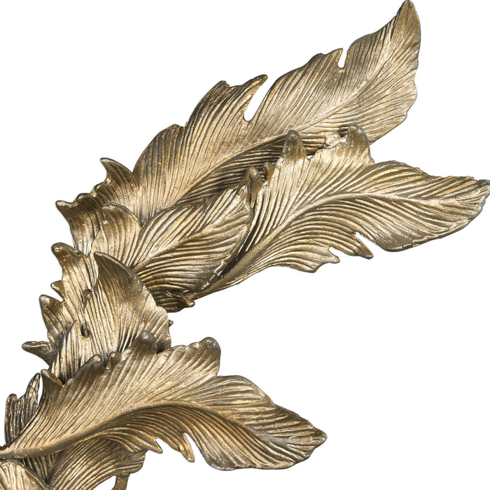Uttermost - Fall Leaves Champagne Sculpture -17513 - GreatFurnitureDeal