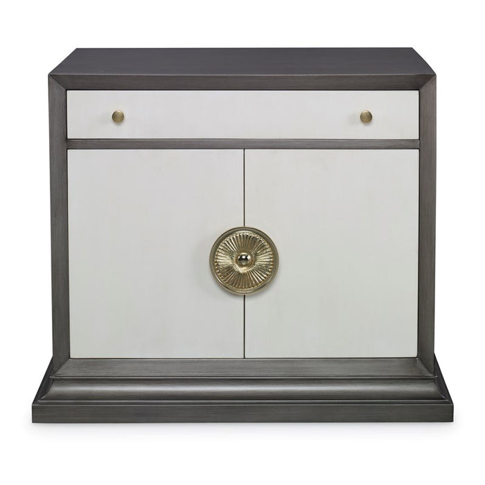 Ambella Home Collection - Soleil Nightstand - Grey / Linen - 17578-230-002 - GreatFurnitureDeal