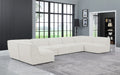 Meridian Furniture - Miramar 175" Linen Textured Fabric Upholstered 7 Piece Modular Sectional - 683Cream-Sec7B - GreatFurnitureDeal