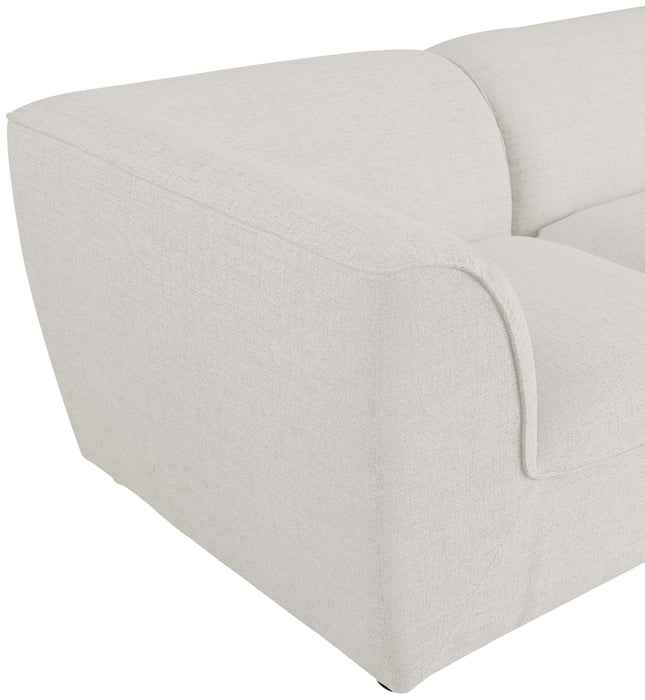 Meridian Furniture - Miramar 175" Linen Textured Fabric Upholstered 7 Piece Modular Sectional - 683Cream-Sec7B - GreatFurnitureDeal