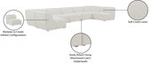 Meridian Furniture - Miramar 175" Linen Textured Fabric Upholstered 7 Piece Modular Sectional - 683Cream-Sec7B - GreatFurnitureDeal