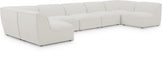 Meridian Furniture - Miramar 175" Linen Textured Fabric Upholstered 7 Piece Modular Sectional - 683Cream-Sec7B - GreatFurnitureDeal