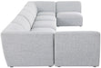 Meridian Furniture - Miramar 175" Linen Textured Fabric Upholstered 7 Piece Modular Sectional - 683Grey-Sec7B - GreatFurnitureDeal