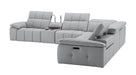 J&M Furniture - Beaumont Light Gray Leather Sectional - 176652-LG - GreatFurnitureDeal