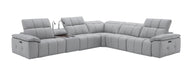 J&M Furniture - Beaumont Light Gray Leather Sectional - 176652-LG - GreatFurnitureDeal