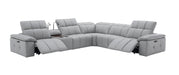 J&M Furniture - Beaumont Light Gray Leather Sectional - 176652-LG - GreatFurnitureDeal