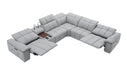 J&M Furniture - Beaumont Light Gray Leather Sectional - 176652-LG - GreatFurnitureDeal
