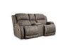 Motion Ease - Forrest Reclining Console Loveseat in Grey - 177-22-17 - GreatFurnitureDeal