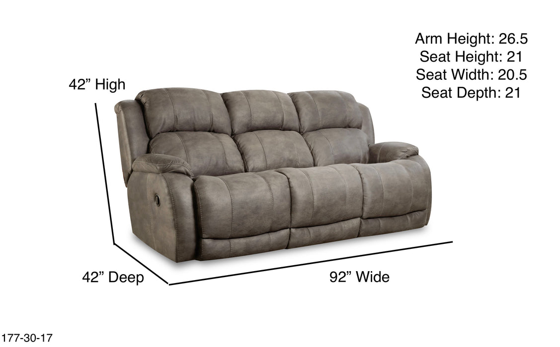 Motion Ease - Forrest Double Reclining Sofa in Grey - 177-30-17 - GreatFurnitureDeal