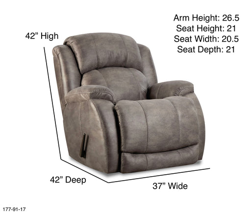 Motion Ease - Forrest Rocker Recliner in Grey - 177-91-17 - GreatFurnitureDeal