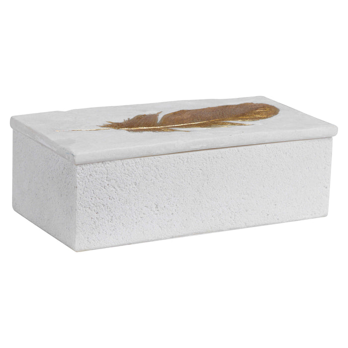 Uttermost - Nephele White Stone Box - 17724