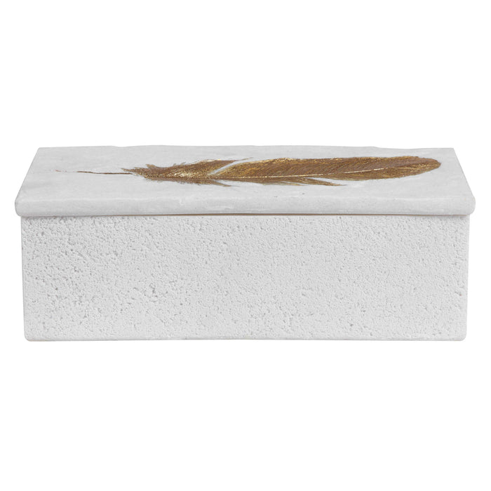 Uttermost - Nephele White Stone Box - 17724 - GreatFurnitureDeal