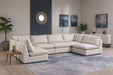 Meridian Furniture - Mackenzie 160" Linen Textured Fabric Upholstered 6 Piece Modular Sectional - 688Beige-Sec6C - GreatFurnitureDeal