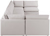 Meridian Furniture - Mackenzie 160" Linen Textured Fabric Upholstered 6 Piece Modular Sectional - 688Beige-Sec6C - GreatFurnitureDeal