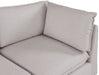 Meridian Furniture - Mackenzie 120" Linen Textured Fabric Upholstered 6 Piece Modular Sectional - 688Beige-Sec6D - GreatFurnitureDeal