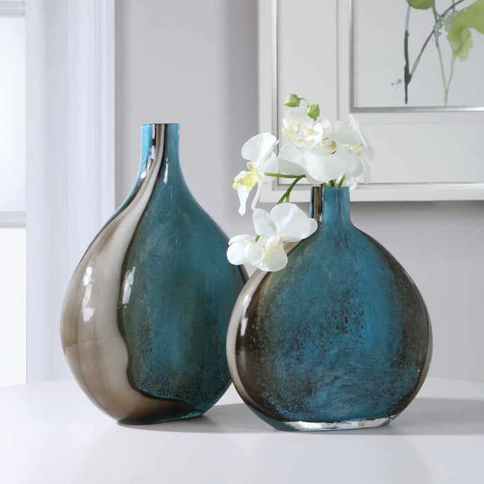 Uttermost - Adrie Art Glass Vases, S/2 -17741 - GreatFurnitureDeal