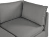 Meridian Furniture - Mackenzie 160" Linen Textured Fabric Upholstered 6 Piece Modular Sectional - 688Grey-Sec6A - GreatFurnitureDeal
