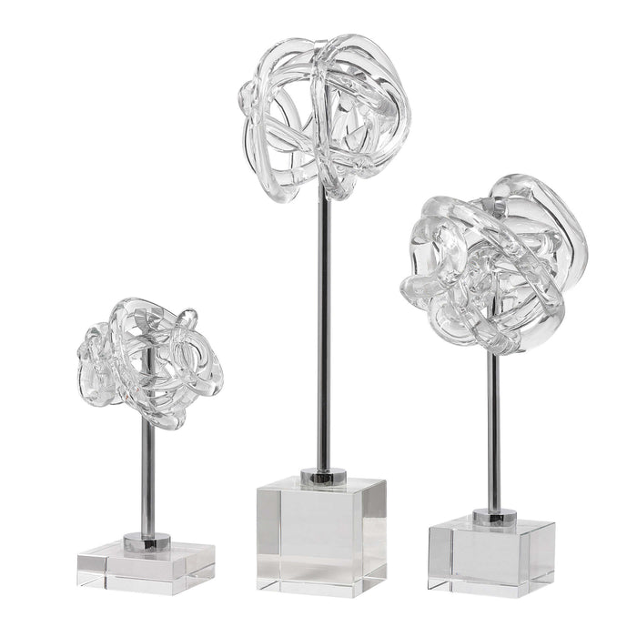 Uttermost - Neuron Glass Table Top Sculptures, S/3 - 17835