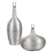 Uttermost - Gatsby Silver Ribbed Bottles, S/2 - 17883 - GreatFurnitureDeal