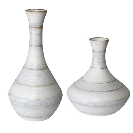 Uttermost - Potter Fluted Striped Vases, S/2 - 17964 - GreatFurnitureDeal