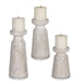 Uttermost - Kyan Ceramic Candleholders, S/3 - 17966 - GreatFurnitureDeal