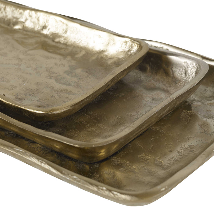 Uttermost - Artisan Antique Gold Trays S/3 -17989 - GreatFurnitureDeal