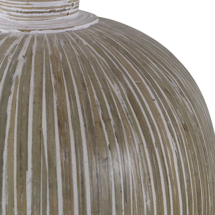 Uttermost - Islander White Washed Vases, S/2 -17990 - GreatFurnitureDeal