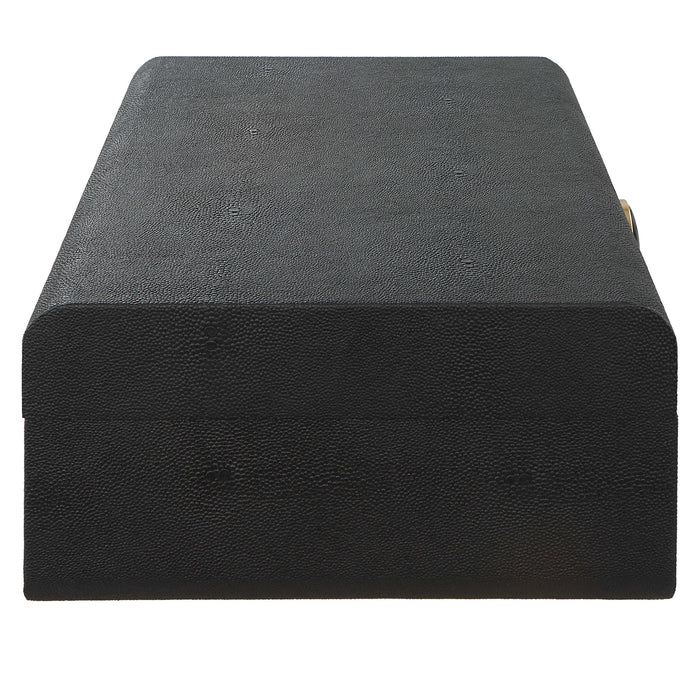 Uttermost - Lalique Black Shagreen Box - 18058
