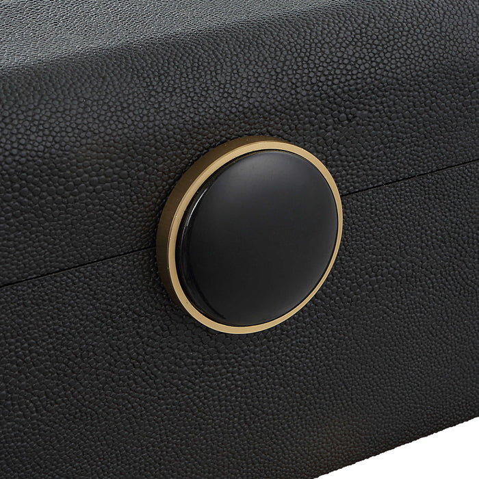 Uttermost - Lalique Black Shagreen Box - 18058 - GreatFurnitureDeal
