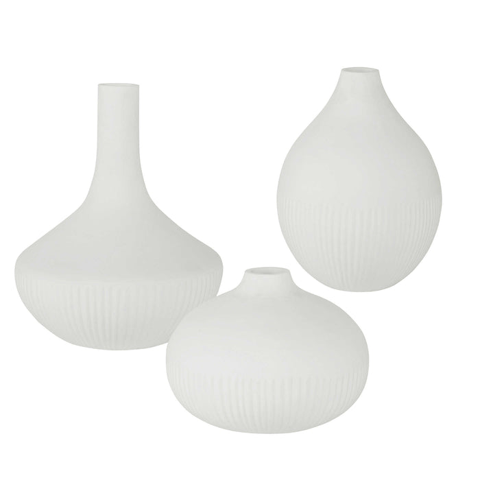 Uttermost - Apothecary Satin White Vases, Set/3 - 18072