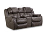 Motion Ease - Rayna Reclining Console Loveseat in Steel - 182-22-14 - GreatFurnitureDeal