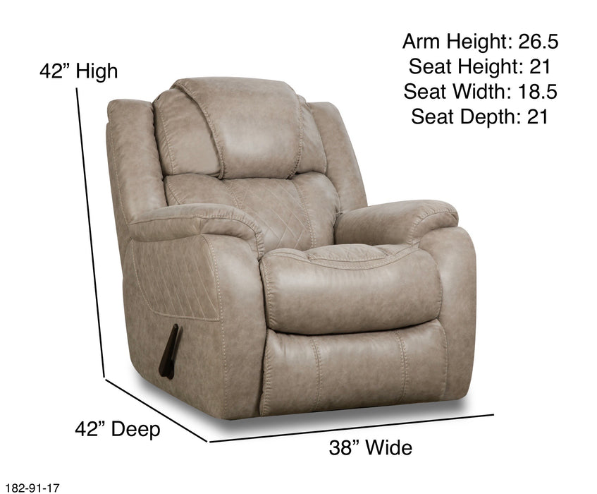 Motion Ease - Rayna Rocker Recliner in Mushroom - 182-91-17 - GreatFurnitureDeal