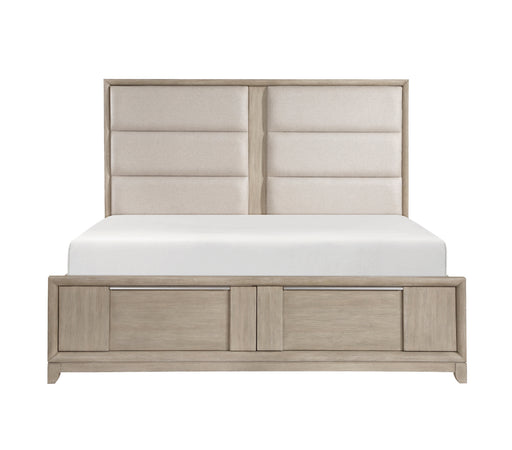 Homelegance - Marceline King Platform Bed with Footboard Storage in Light Gray - 1820NK-1EK - GreatFurnitureDeal