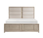 Homelegance - Marceline King Platform Bed with Footboard Storage in Light Gray - 1820NK-1EK - GreatFurnitureDeal