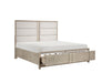 Homelegance - Marceline King Platform Bed with Footboard Storage in Light Gray - 1820NK-1EK - GreatFurnitureDeal