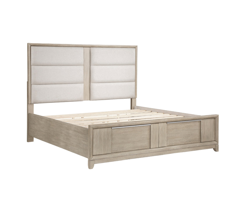 Homelegance - McKewen California King Platform Bed with Footboard Storage in Light Gray - 1820NK-1CK - GreatFurnitureDeal