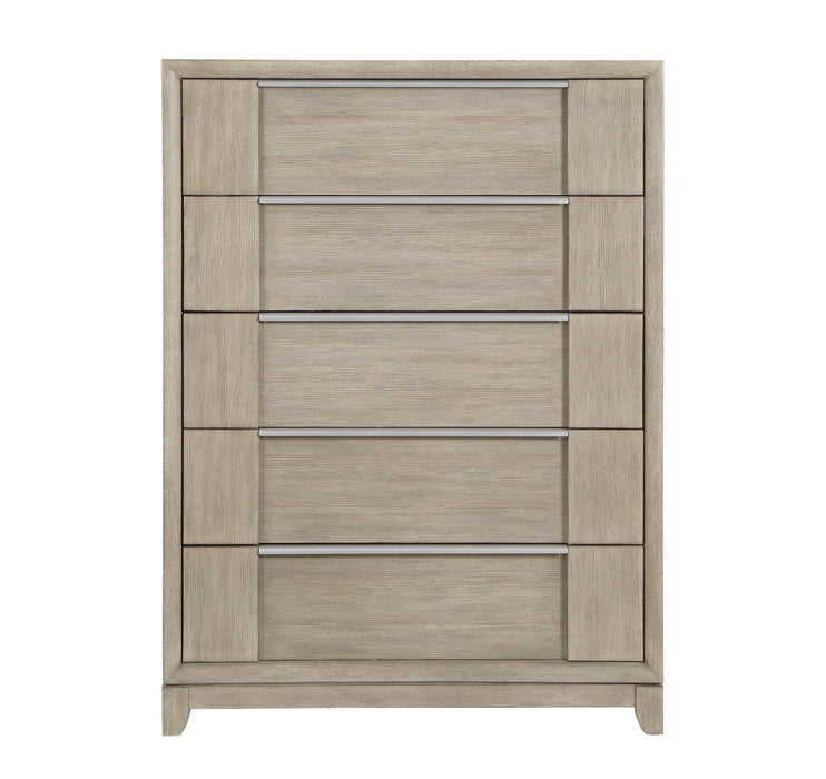 Homelegance - McKewen 5 Drawer Chest in Light Gray - 1820N-9 - GreatFurnitureDeal