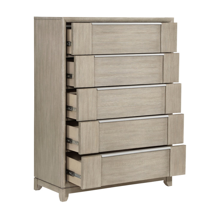 Homelegance - McKewen 5 Drawer Chest in Light Gray - 1820N-9 - GreatFurnitureDeal
