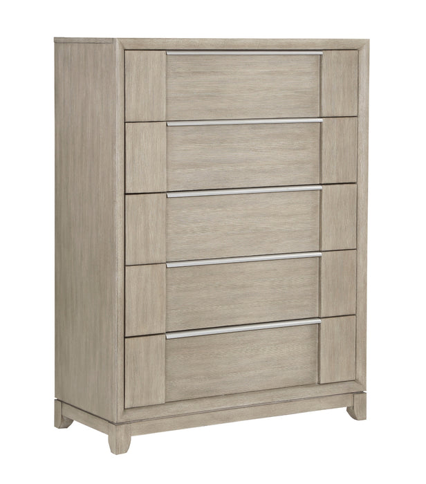 Homelegance - McKewen 5 Drawer Chest in Light Gray - 1820N-9 - GreatFurnitureDeal