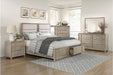 Homelegance - Marceline King Platform Bed with Footboard Storage in Light Gray - 1820NK-1EK - GreatFurnitureDeal