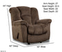 Motion Ease - Halston Rocker Recliner in Fudge - 184-91-21 - GreatFurnitureDeal