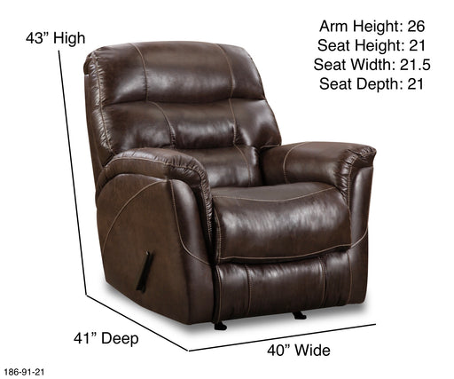 Motion Ease - Noel Rocker Recliner in Brown - 186-91-21 - GreatFurnitureDeal