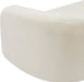 Meridian Furniture - Kali 86" Cream Faux Shearling Teddy Fabric Upholstered Sofa - 186Cream-S - GreatFurnitureDeal