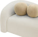 Meridian Furniture - Kali 86" Cream Faux Shearling Teddy Fabric Upholstered Sofa - 186Cream-S - GreatFurnitureDeal