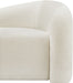 Meridian Furniture - Kali 86" Cream Faux Shearling Teddy Fabric Upholstered Sofa - 186Cream-S - GreatFurnitureDeal