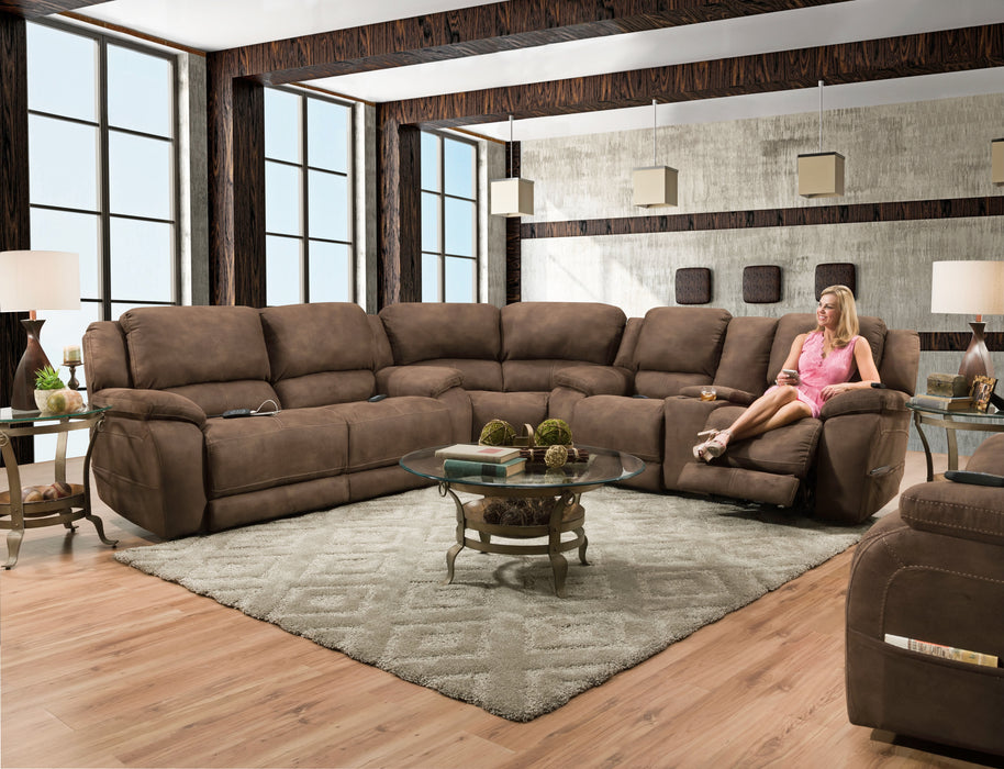 Motion Ease - Harley Triple Power Reclining Sectional in Espresso - 187-37 04 57-21 - GreatFurnitureDeal