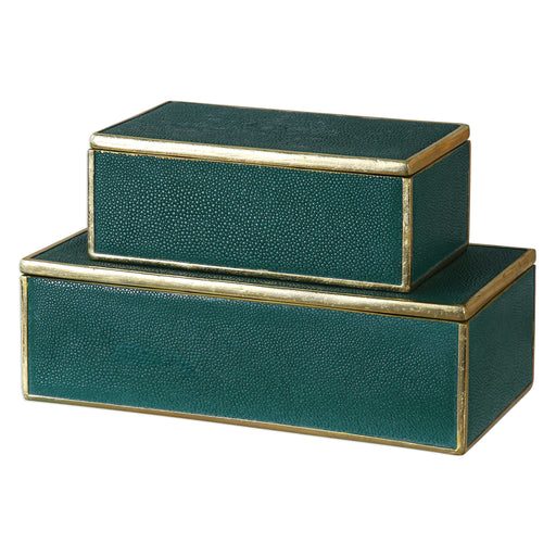 Uttermost - Karis Emerald Green Boxes S/2 - 18723 - GreatFurnitureDeal